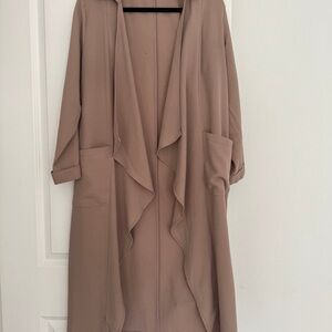 LUSH Nordstrom women’s open drape thin cardigan duster jacket size small 6 8